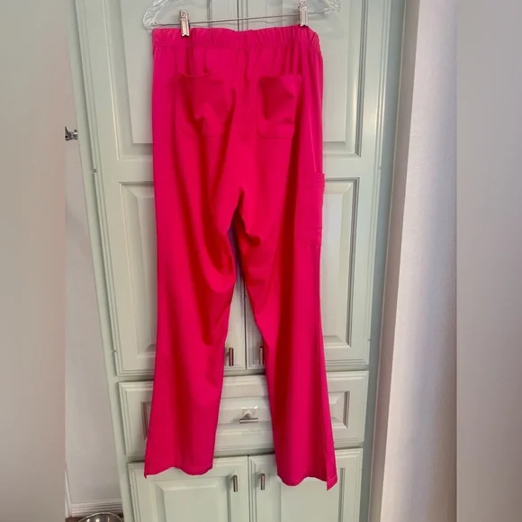 Healing Hands Women's Straight Leg Pants - Bright Pink - Picture 2 of 4